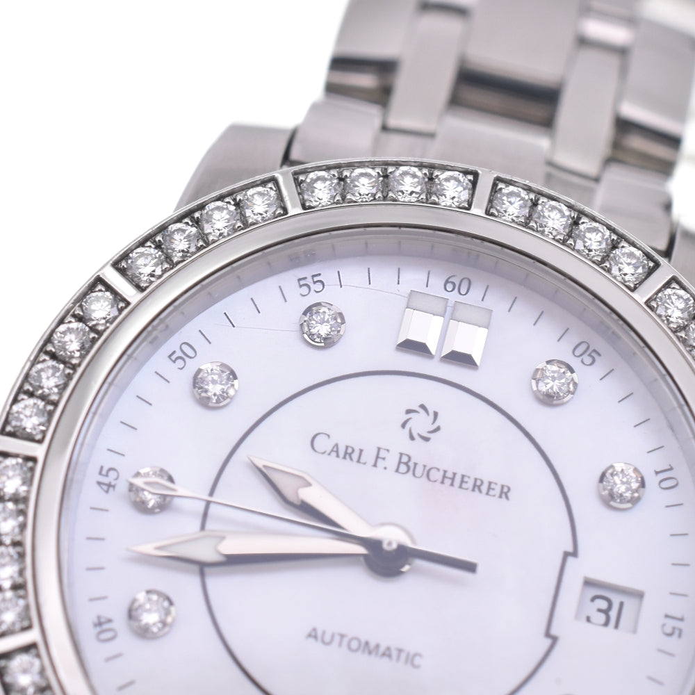 CARL F.BUCHERER Patravi 10621.08 diamond White shell Dial Automatic Ladies
 Watch L#142382