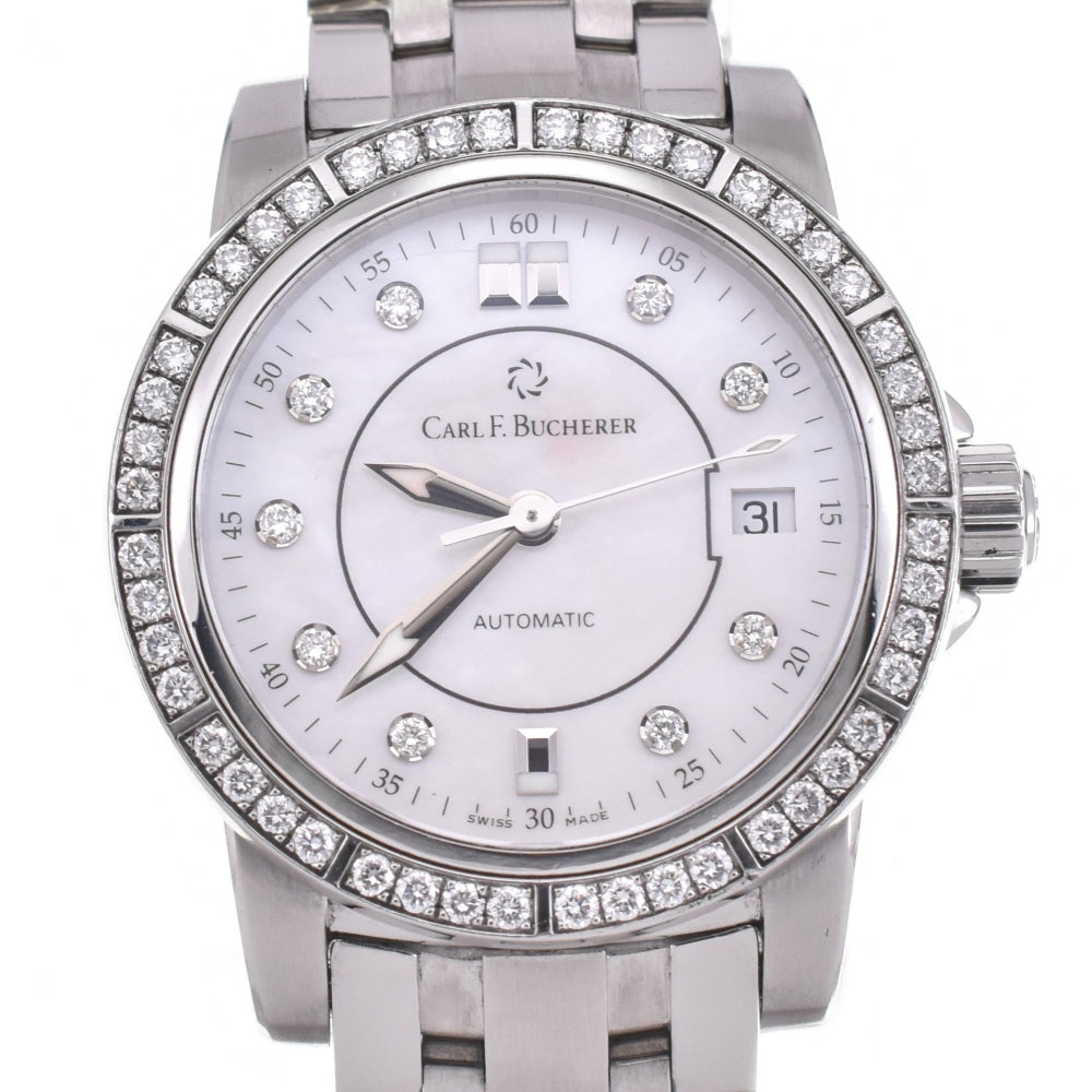 CARL F.BUCHERER Patravi 10621.08 diamond White shell Dial Automatic Ladies
 Watch L#142382