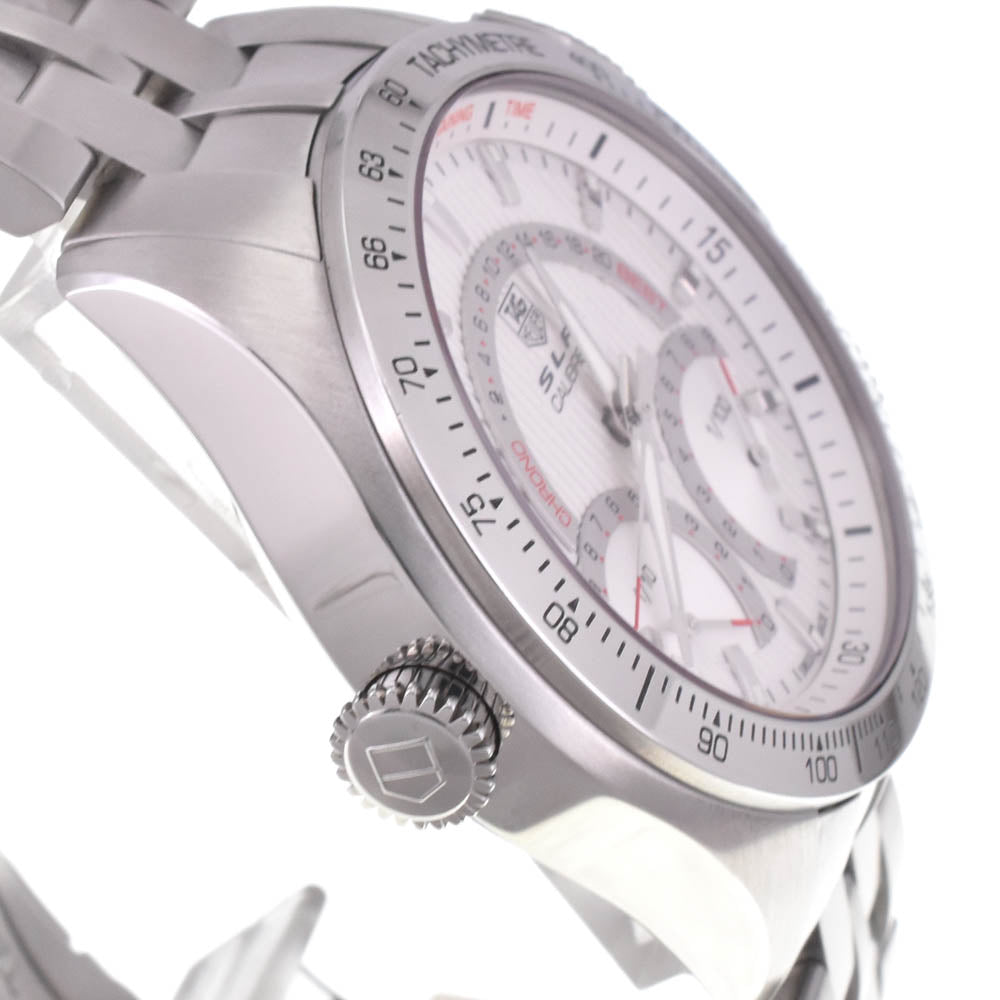 with paper TAG HEUER SLR Caliber S Mercedes-Benz CAG7011.BA0254 Silver Dial Quartz Men's
 Watch H#142386