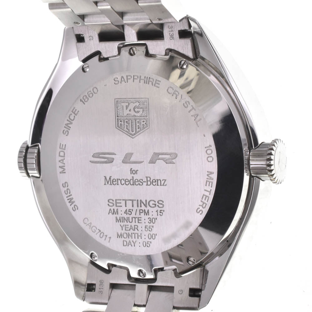 with paper TAG HEUER SLR Caliber S Mercedes-Benz CAG7011.BA0254 Silver Dial Quartz Men's
 Watch H#142386