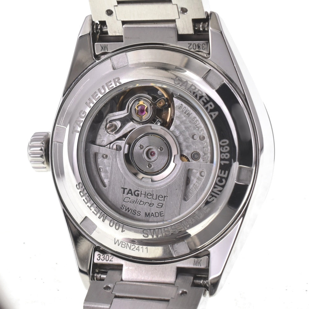 with paper TAG HEUER Carrera Caliber 9 WBN2411.BA0621 Date blue Dial Automatic Ladies
 Watch H#142412