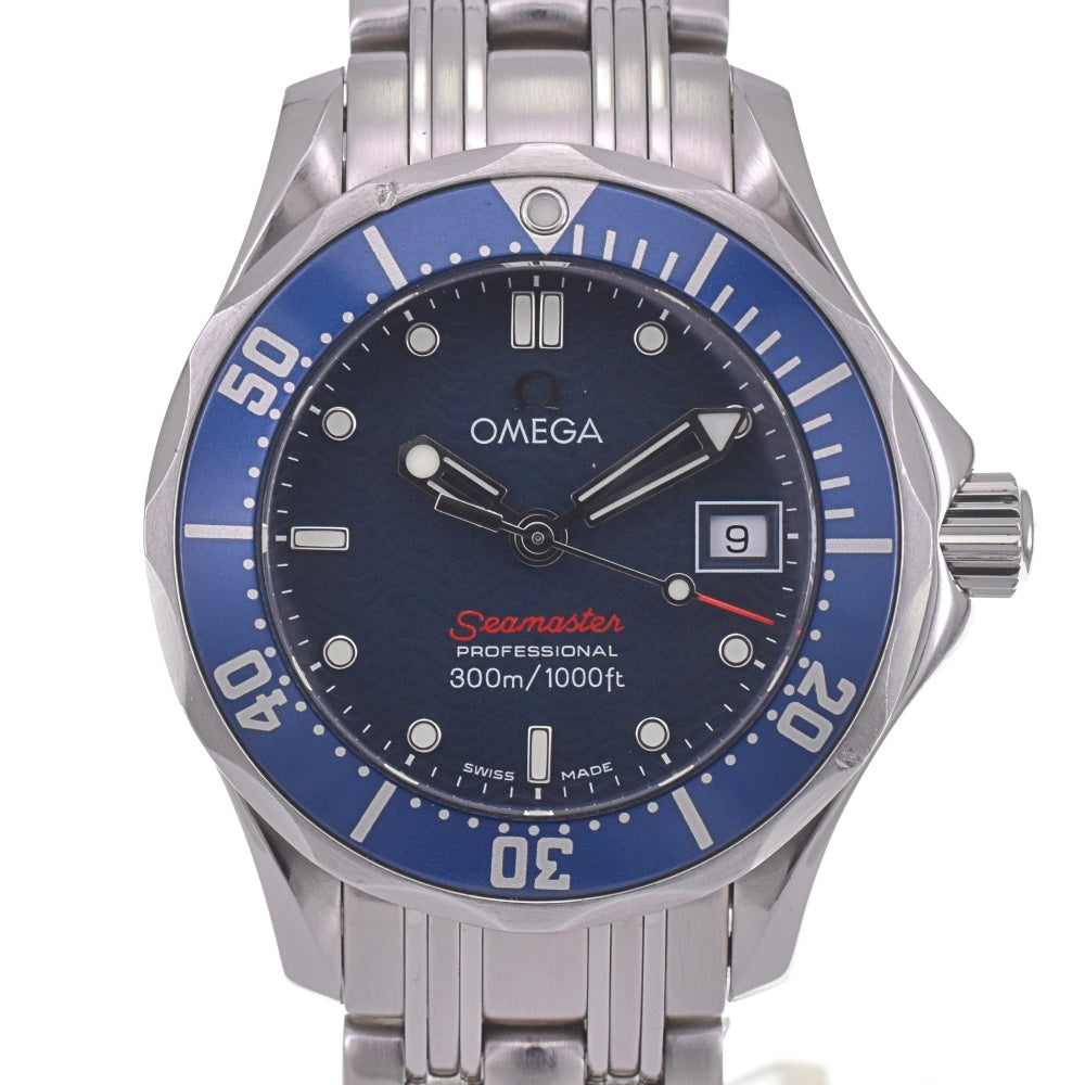 with paper OMEGA Seamaster Professional 300 m 2224.80 Date blue Dial Quartz Ladies
 Watch H#142428