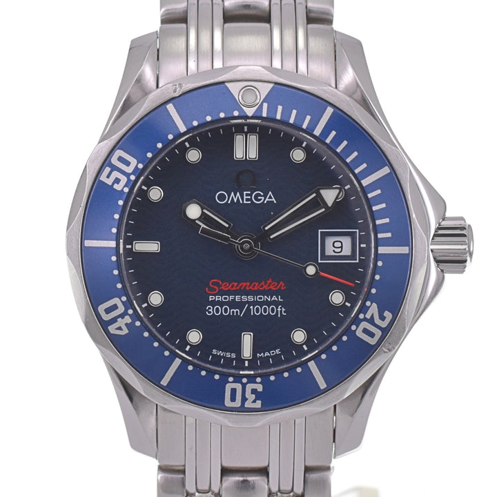 with paper OMEGA Seamaster Professional 300 m 2224.80 Date blue Dial Quartz Ladies
 Watch H#142428