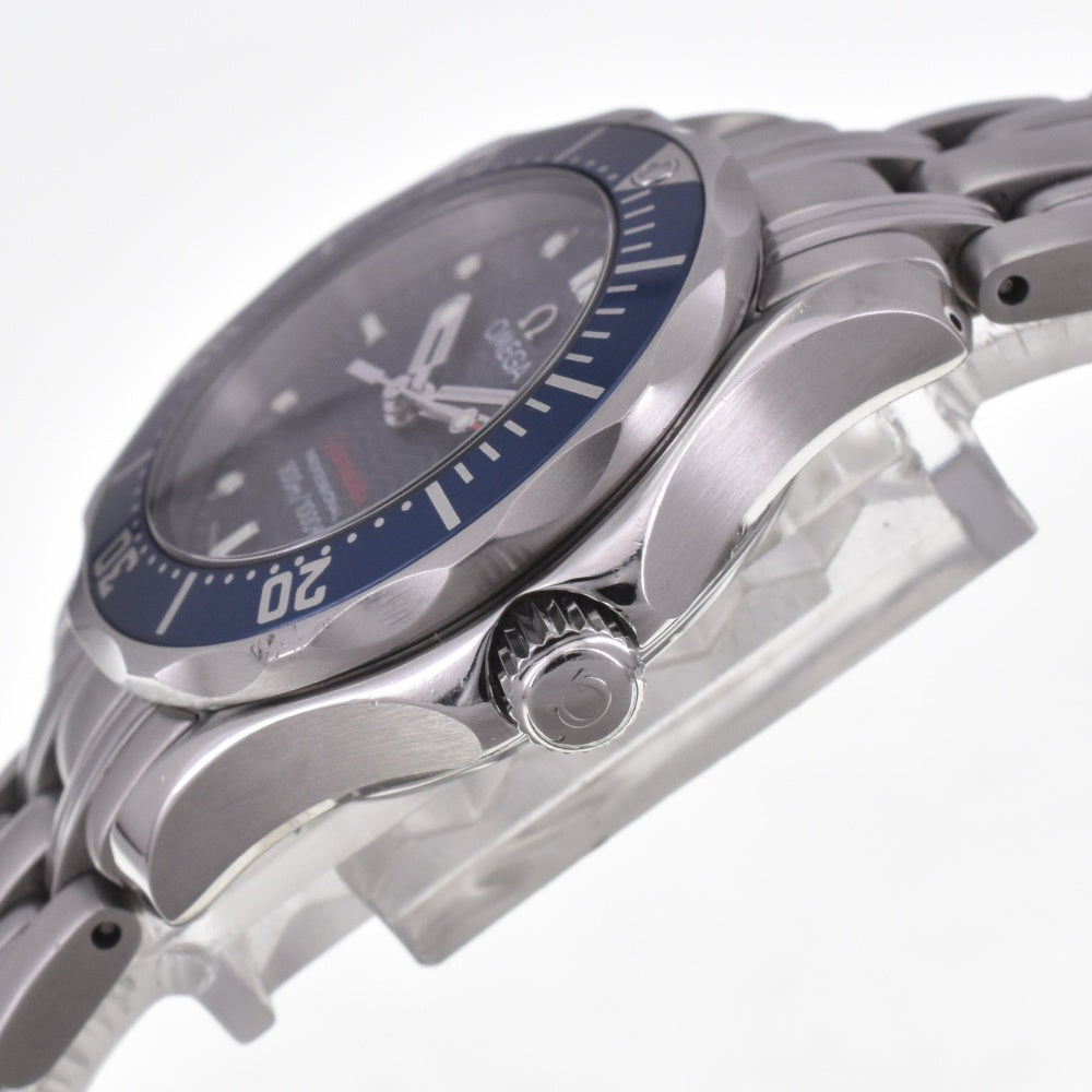 with paper OMEGA Seamaster Professional 300 m 2224.80 Date blue Dial Quartz Ladies
 Watch H#142428