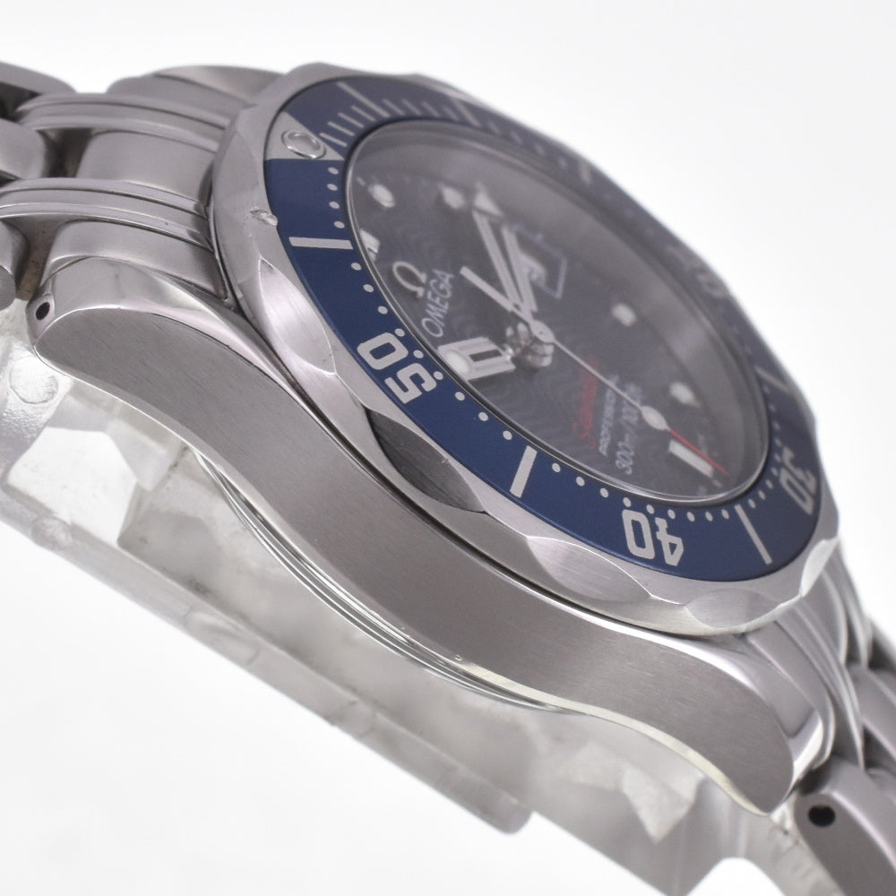 with paper OMEGA Seamaster Professional 300 m 2224.80 Date blue Dial Quartz Ladies
 Watch H#142428