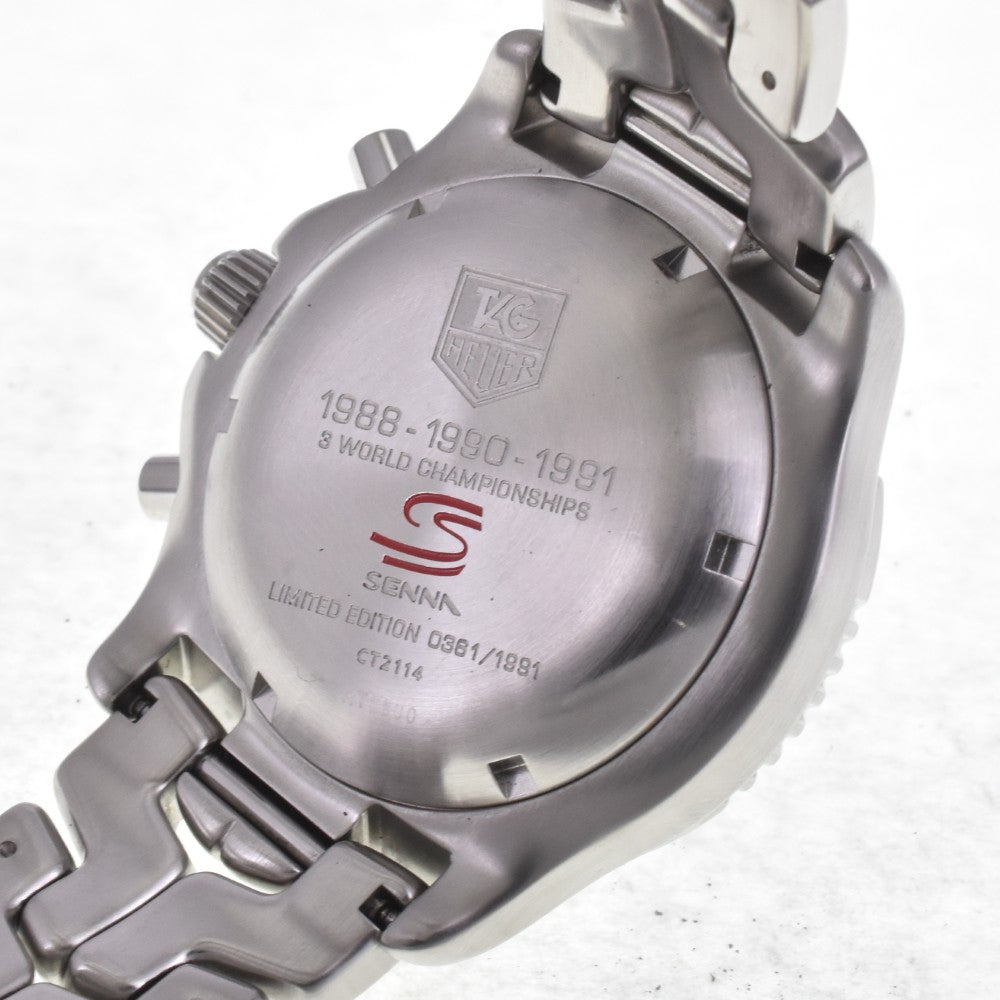 TAG HEUER Link Ayrton Senna limited model CT2114.BA0550 Chronograph Date black Dial Automatic Men's
 Watch H#142430