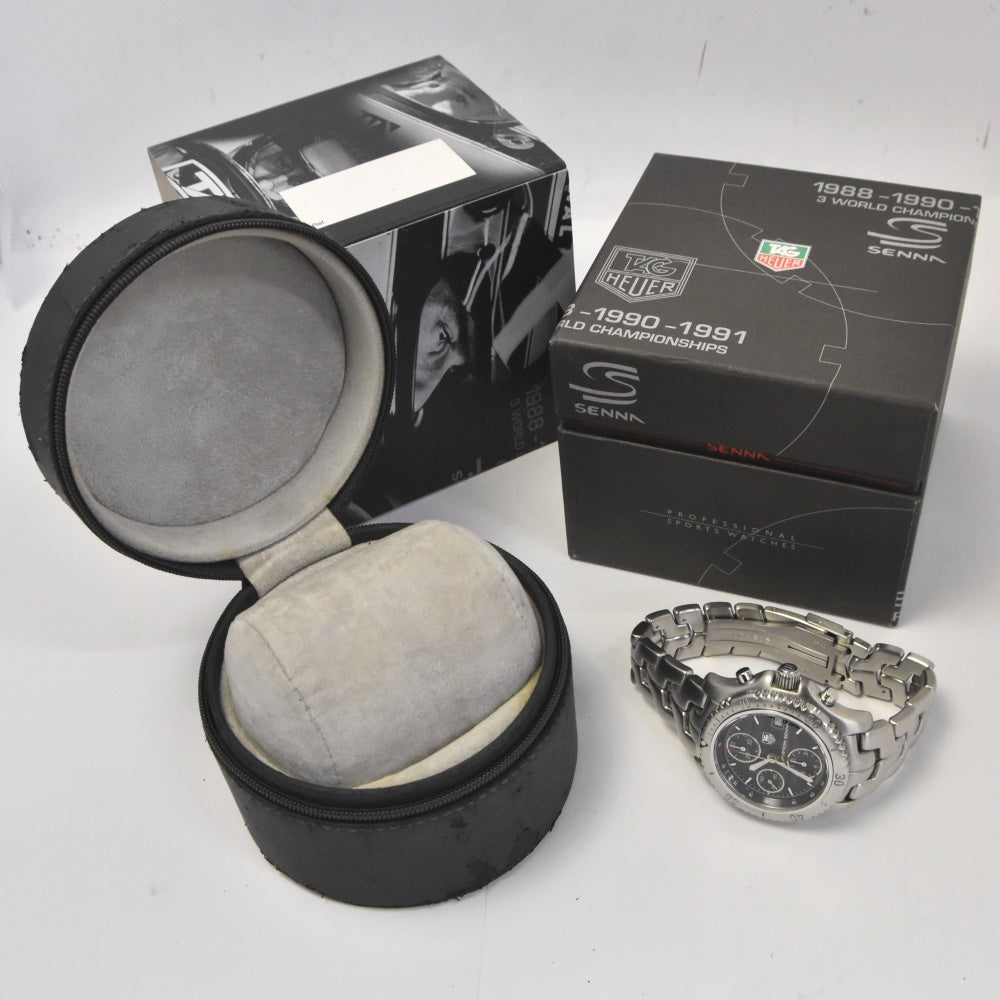 TAG HEUER Link Ayrton Senna limited model CT2114.BA0550 Chronograph Date black Dial Automatic Men's
 Watch H#142432
