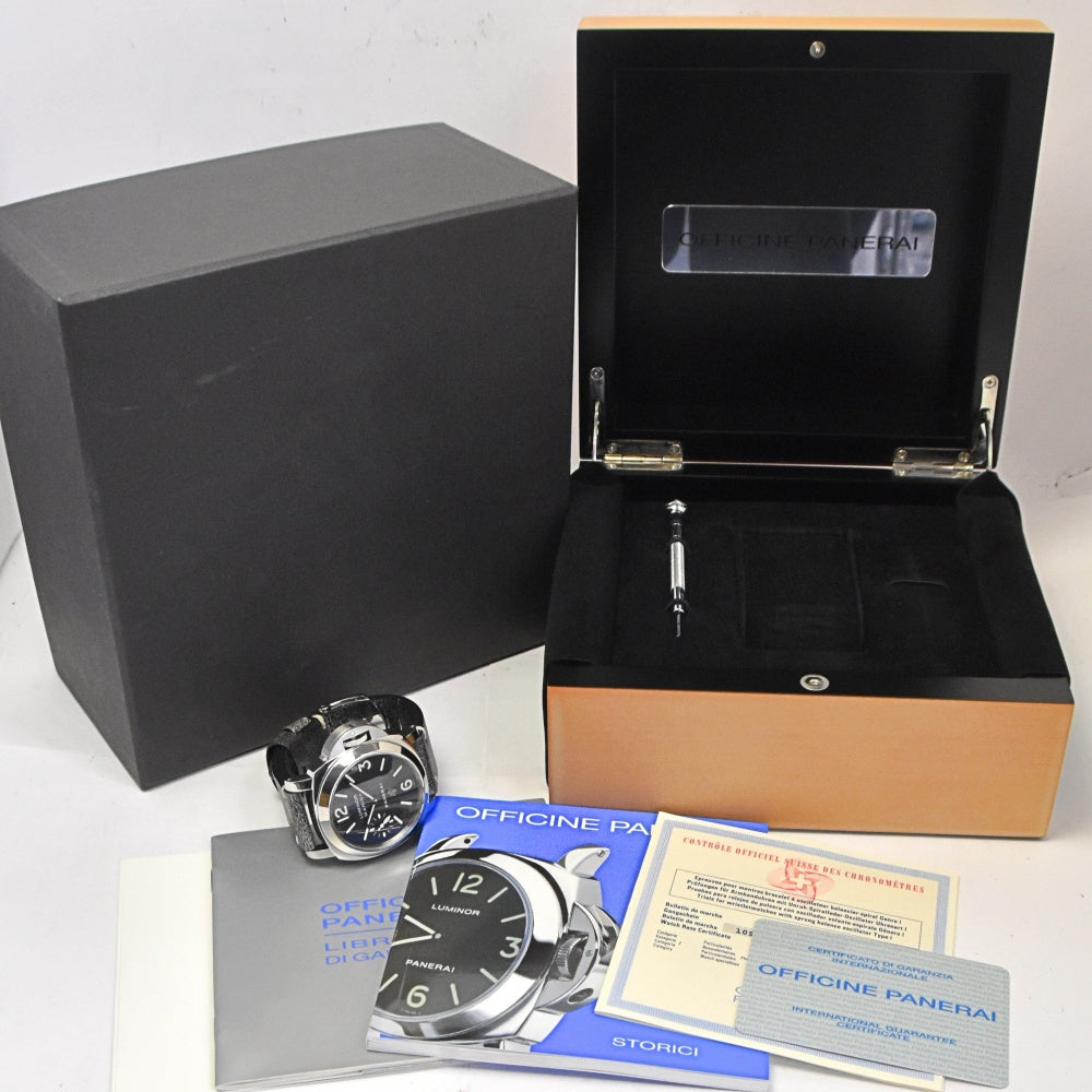 with paper PANERAI Luminor Marina logo PAM00005 Small second black Dial Hand Winding Men's
 Watch M#142433