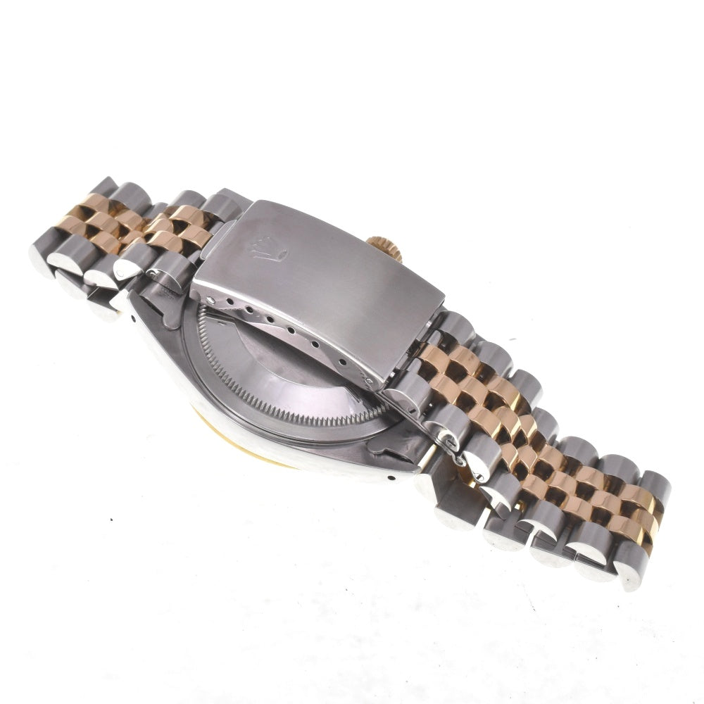 ROLEX DATEJUST 10P Diamond Stainless Steel/Yellow Gold 16233G Cal.3135 gold Dial Automatic Men's
 Watch H#142437