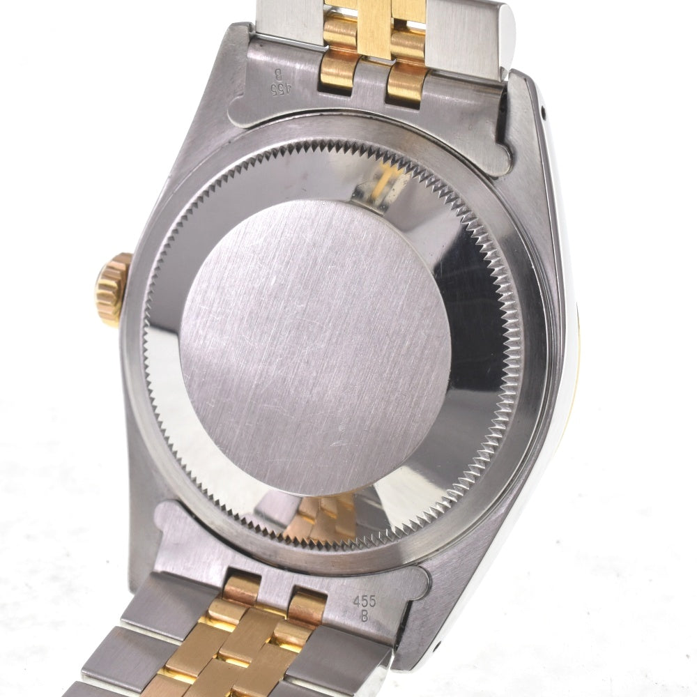 ROLEX DATEJUST 10P Diamond Stainless Steel/Yellow Gold 16233G Cal.3135 gold Dial Automatic Men's
 Watch H#142437