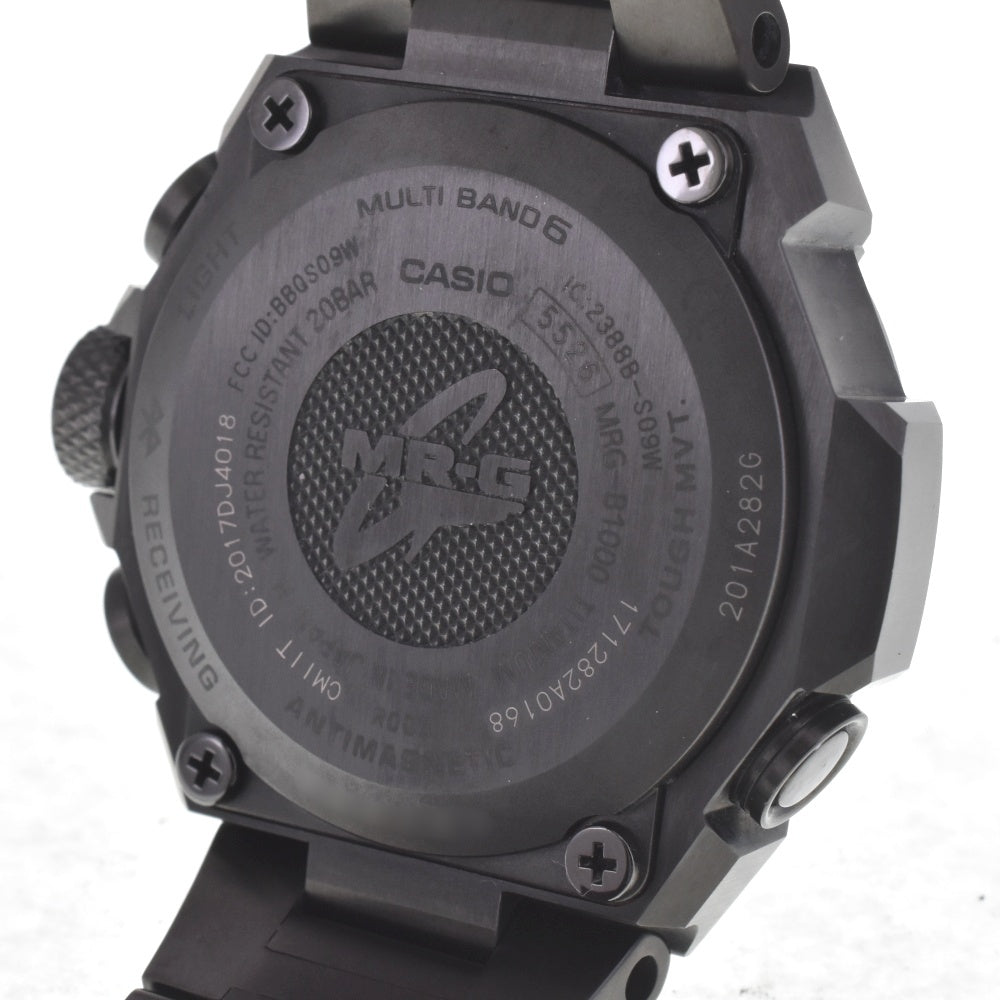with paper CASIO G-SHOCK MR-G MRG-B1000B-1AJR black Dial Radio Sync Solar Men's
 Watch H#142438