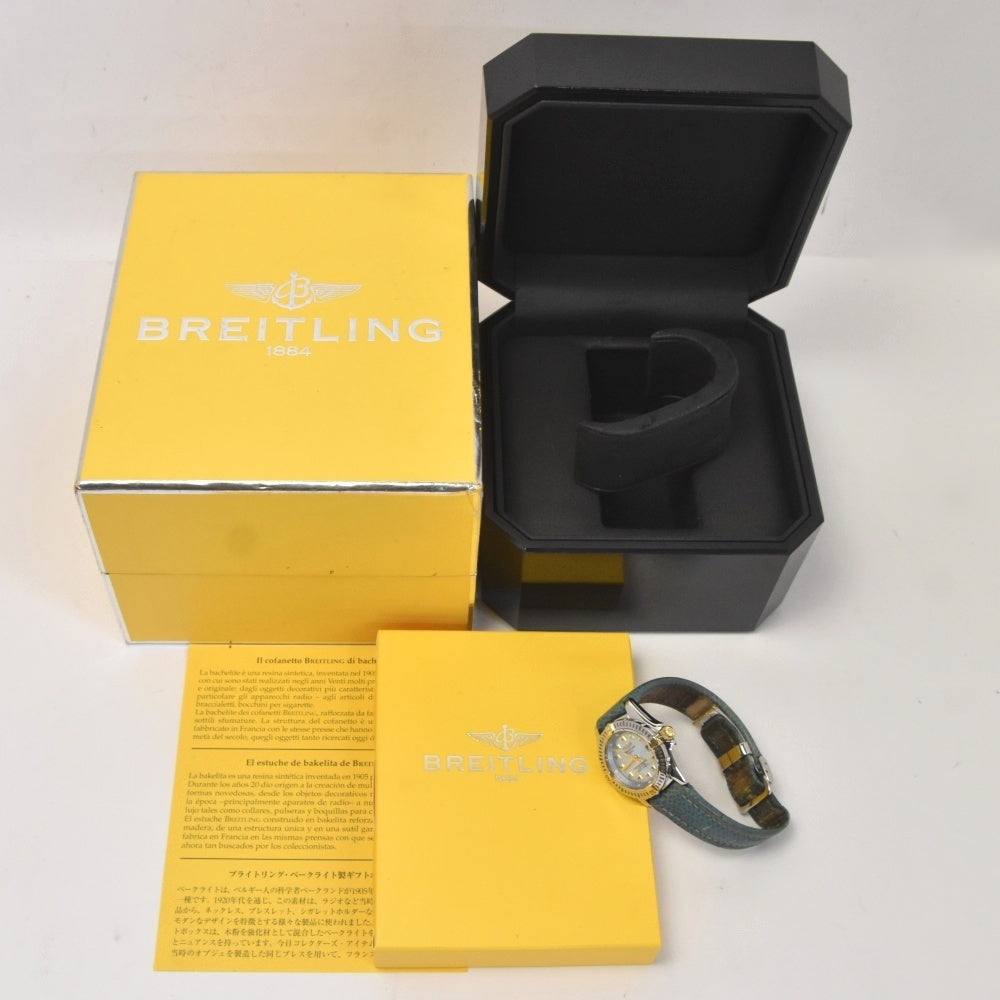 BREITLING Calistino B72345 Date Blue shell Dial Quartz Ladies
 Watch H#142445