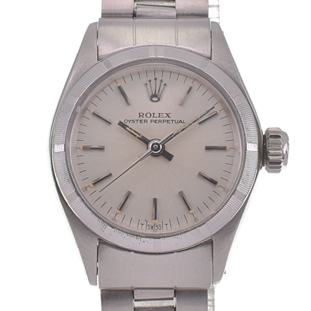 ROLEX Oyster perpetual 6623 vintage Circa 1970 Cal.1161 Silver Dial Automatic Ladies
 Watch I#142451
