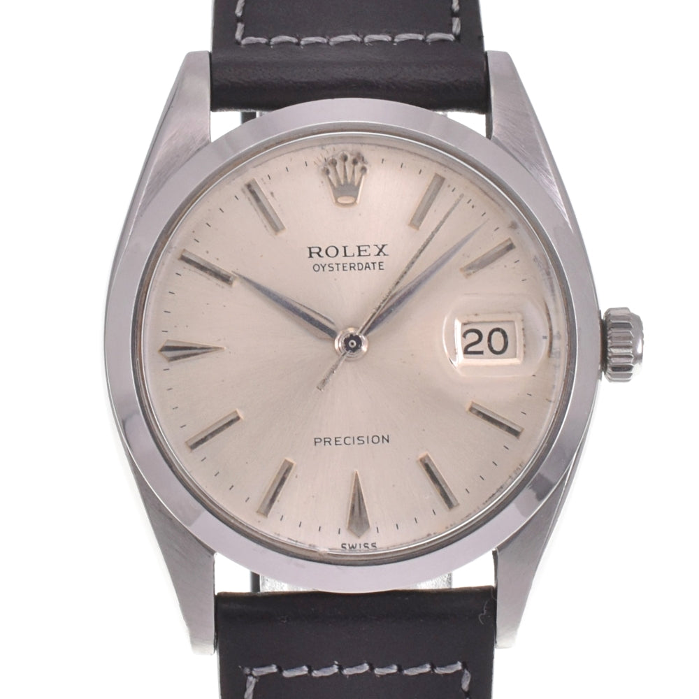 ROLEX Oyster Date Precision 6694 vintage Cal.1215 Silver Dial Hand Winding Men's
 Watch I#142452