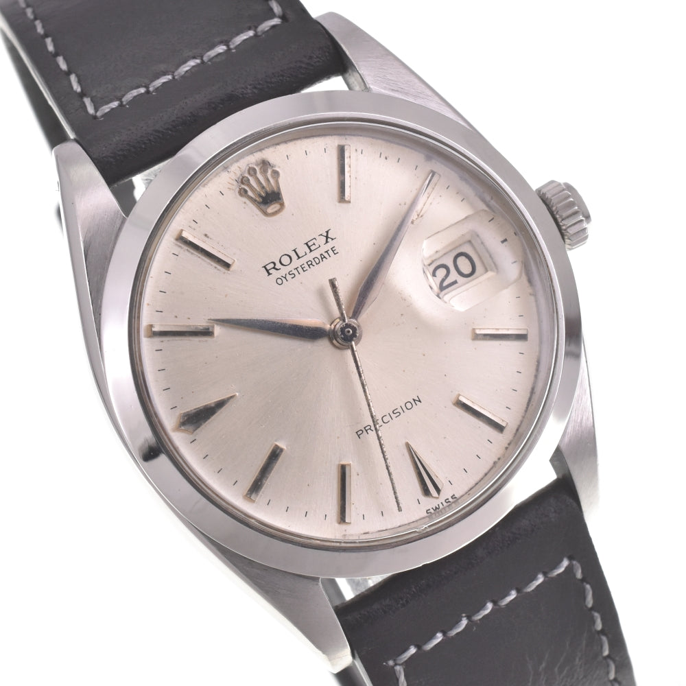 ROLEX Oyster Date Precision 6694 vintage Cal.1215 Silver Dial Hand Winding Men's
 Watch I#142452