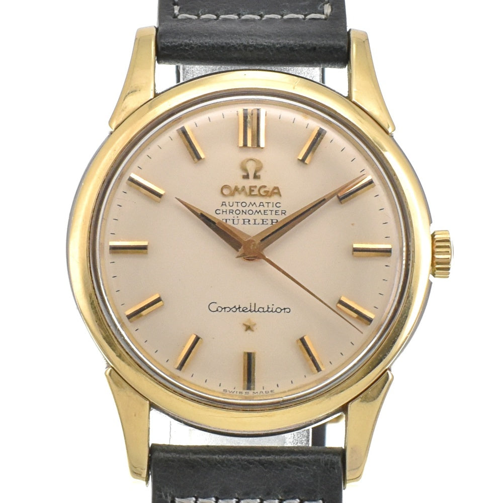 OMEGA Constellation Turler W-name 14381 vintage Cal.551 Gold Cap Silver Dial Automatic Men's
 Watch Z#142457