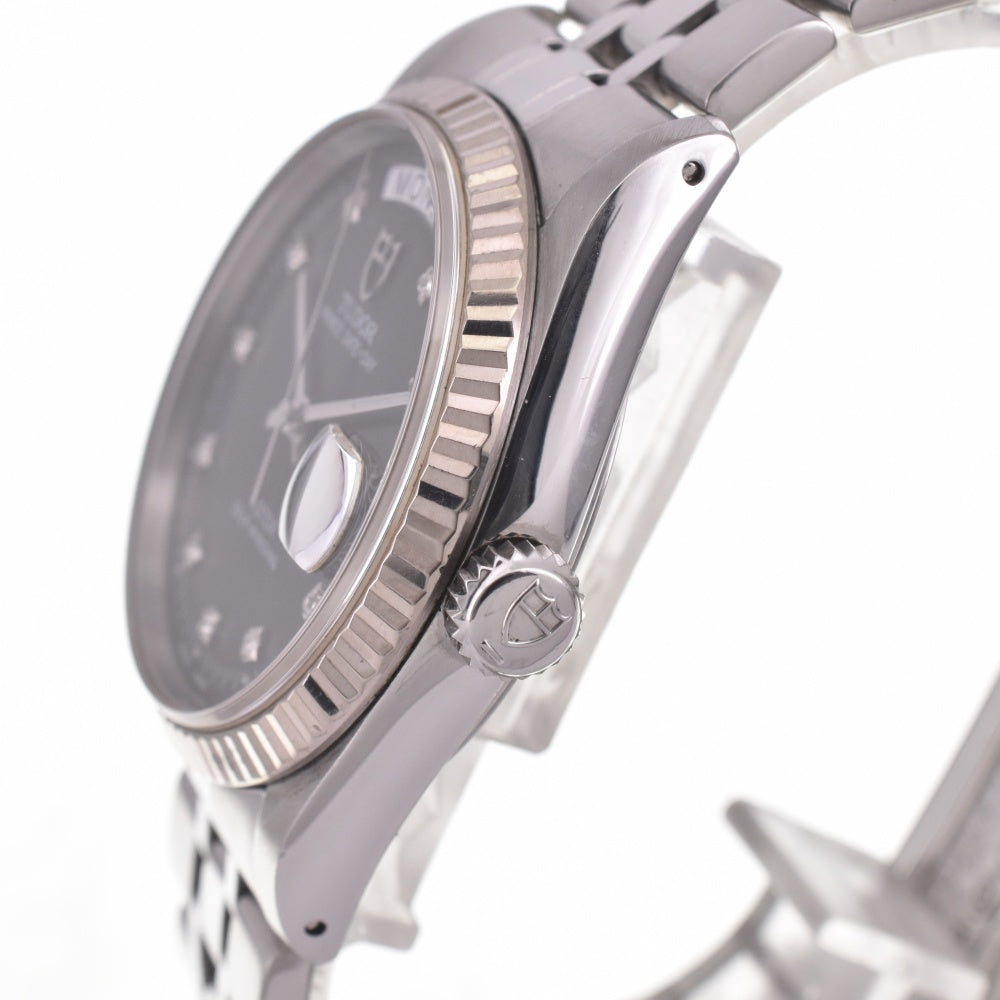 TUDOR Prince Day Date 76214 10P diamond black Dial Automatic Men's
 Watch I#142463
