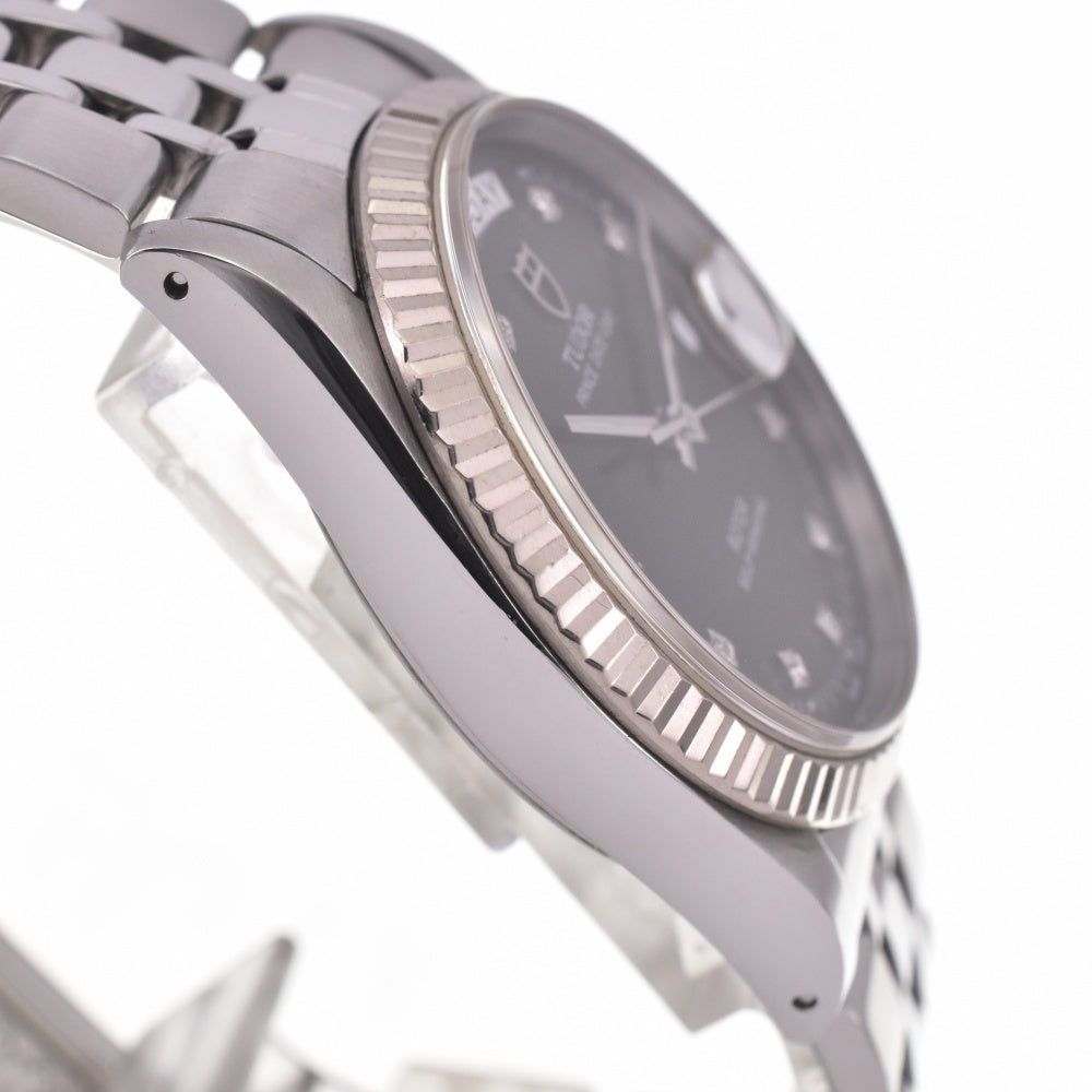 TUDOR Prince Day Date 76214 10P diamond black Dial Automatic Men's
 Watch I#142463