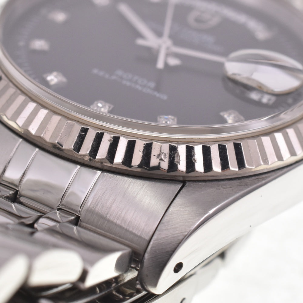 TUDOR Prince Day Date 76214 10P diamond black Dial Automatic Men's
 Watch I#142463