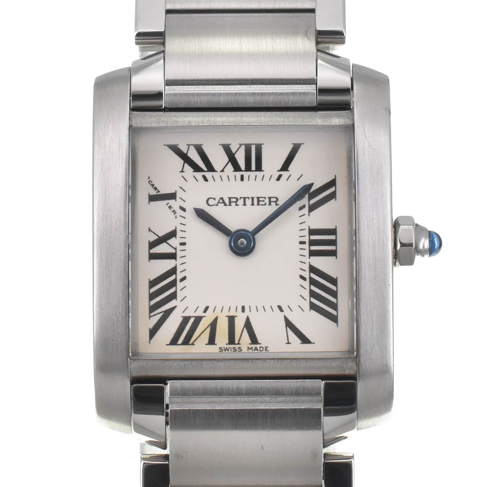 CARTIER Tank francaise SM W51008Q3 Ivory Dial Quartz Ladies
 Watch J#142467