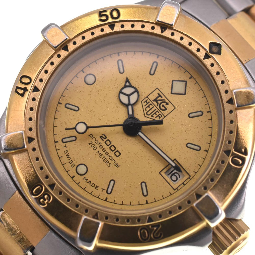 TAG HEUER 2000 964.008 Professional 200 m gold Dial Quartz Ladies
 Watch I#142470