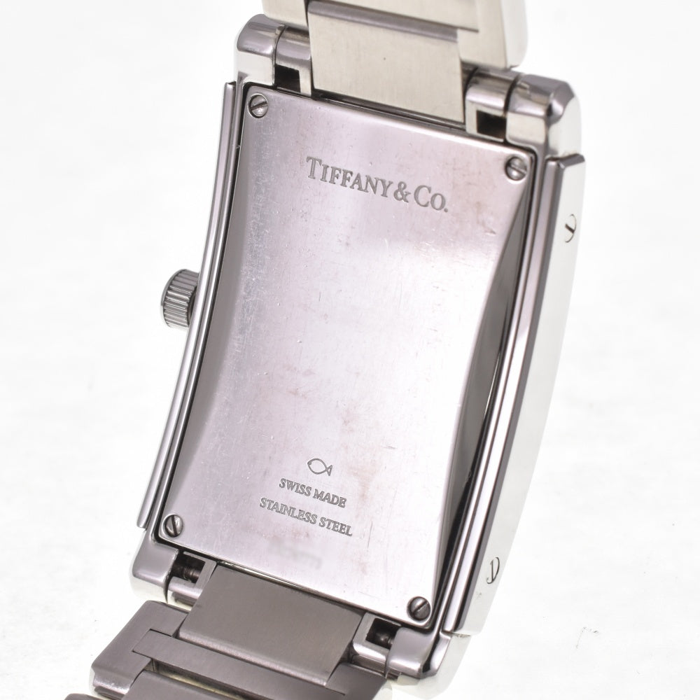 TIFFANY&Co. Grand Rectangleer 19475395 Small second Orange Dial Quartz Men's
 Watch I#142471