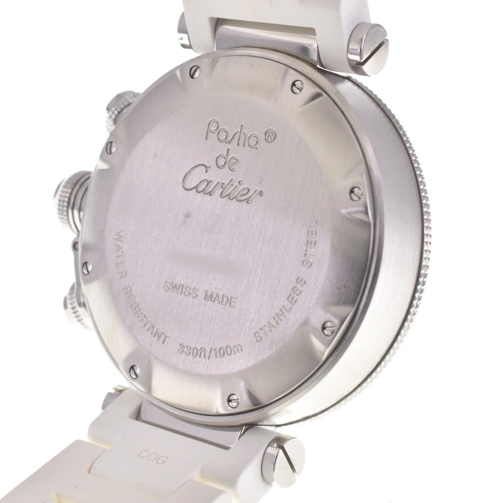 with paper CARTIER Pacha Sea timer W3140005 Chronograph Date Silver Dial Quartz Men's
 Watch I#142472