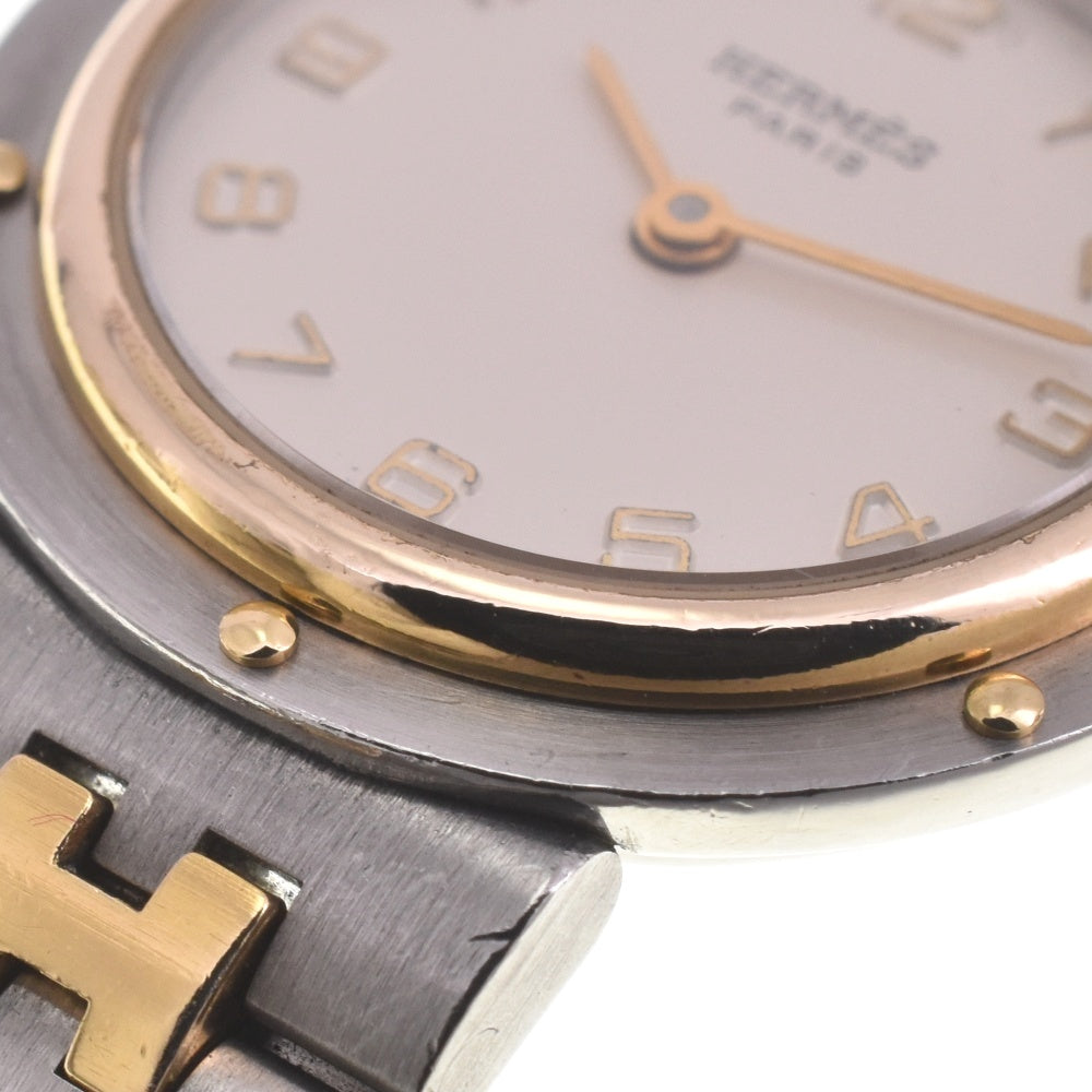 HERMES Olympia Stainless Steel/Gold Plated Ivory Dial Quartz Ladies
 Watch A#142473