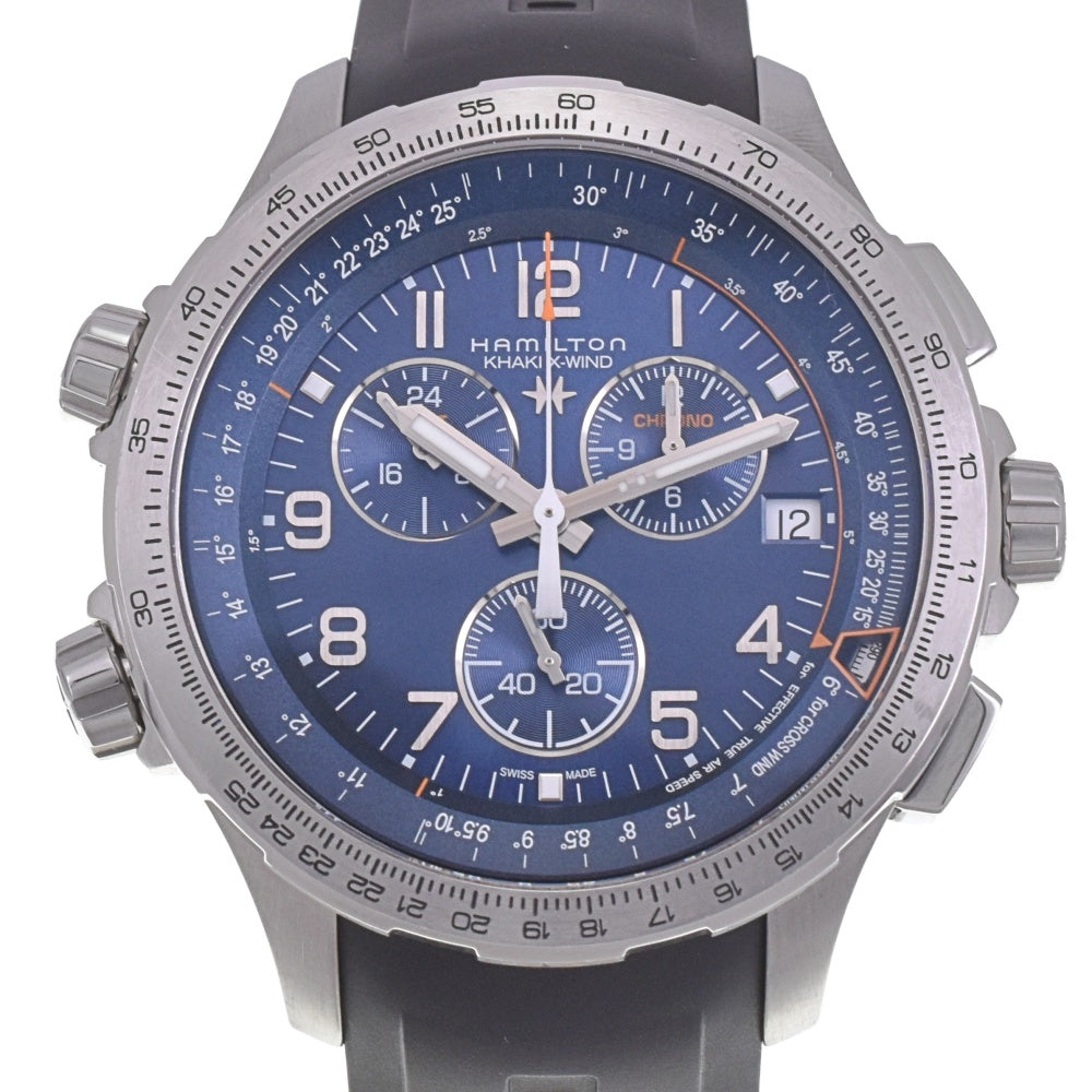 with paper HAMILTON Khaki Aviation X-Wind H779220 Chronograph Date blue Dial Quartz Men's
 Watch I#142477