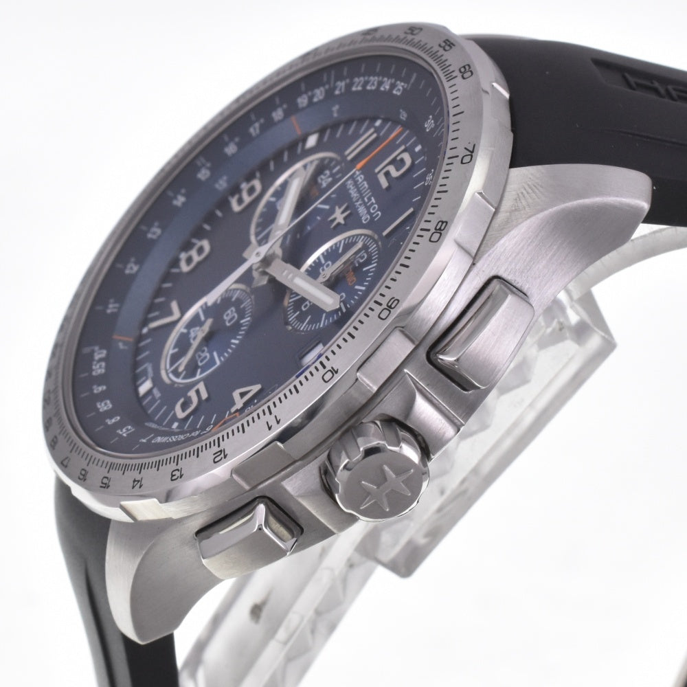 with paper HAMILTON Khaki Aviation X-Wind H779220 Chronograph Date blue Dial Quartz Men's
 Watch I#142477