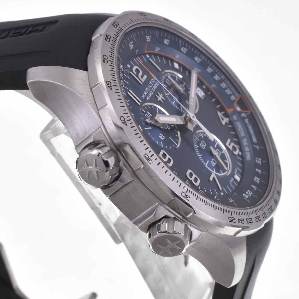 with paper HAMILTON Khaki Aviation X-Wind H779220 Chronograph Date blue Dial Quartz Men's
 Watch I#142477