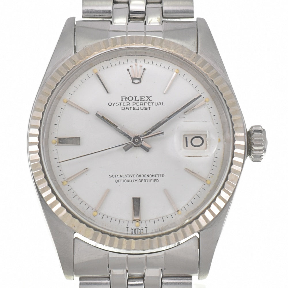 ROLEX DATEJUST 1601 vintage Cal.1570 white Dial Automatic Men's
 Watch Z#142486