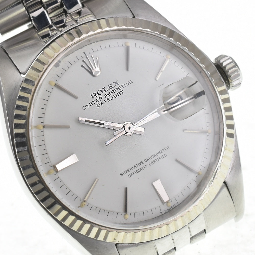 ROLEX DATEJUST 1601 vintage Cal.1570 white Dial Automatic Men's
 Watch Z#142486