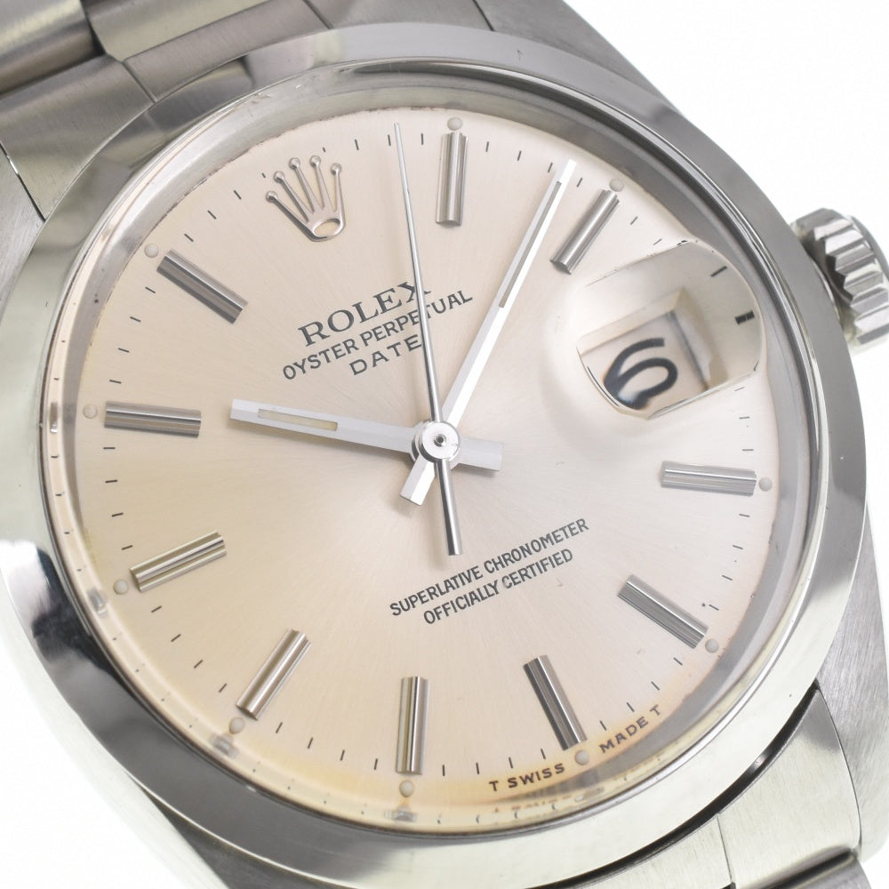 ROLEX Oyster perpetual date 1500 vintage Cal.1570 Silver Dial Automatic Men's
 Watch J#142487