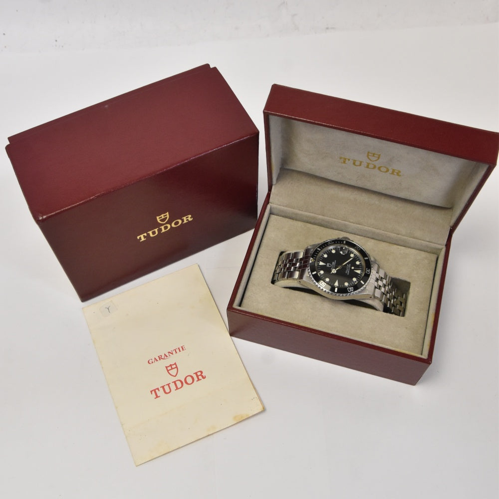 with paper TUDOR Submariner B 75090 Date Cal.2824-2 black Dial Automatic Boy's
 Watch L#142492