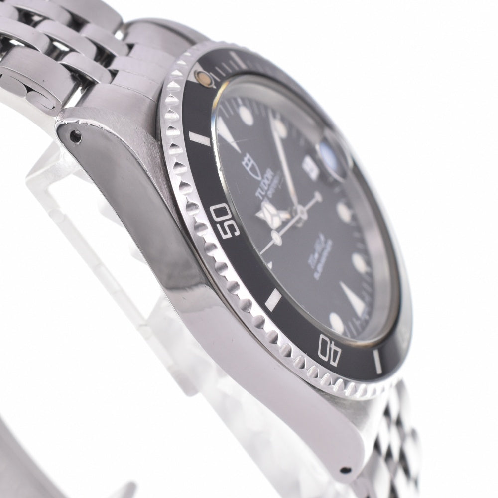 with paper TUDOR Submariner B 75090 Date Cal.2824-2 black Dial Automatic Boy's
 Watch L#142492