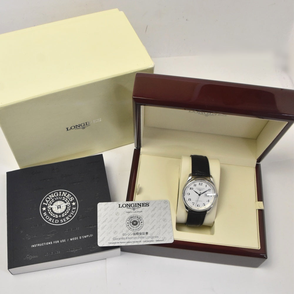 with paper LONGINES Master collection L2.648.4.78.6 Silver Dial Automatic Men's
 Watch H#142495