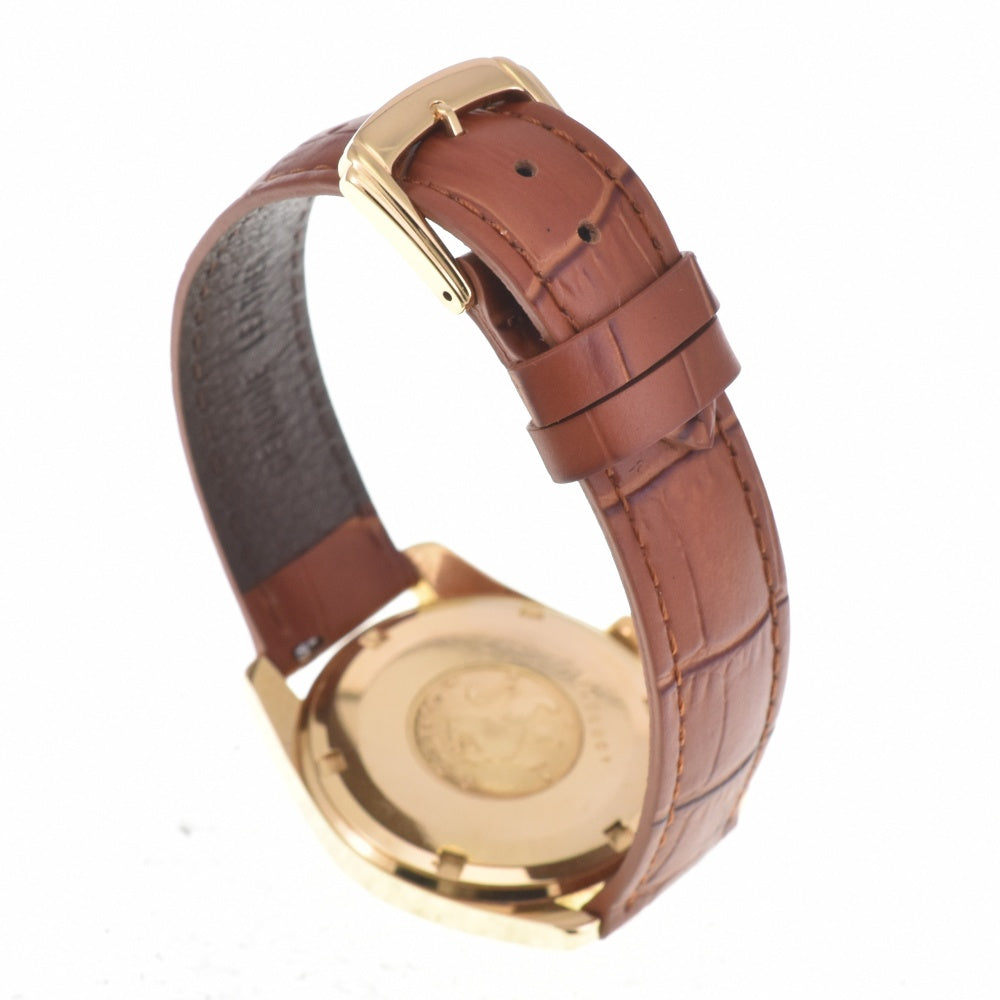 SEIKO Grand Seiko second model 5722-9000 K18YG Solid/Leather Lion Medal Silver Dial Hand Winding Men's
 Watch Z#142496
