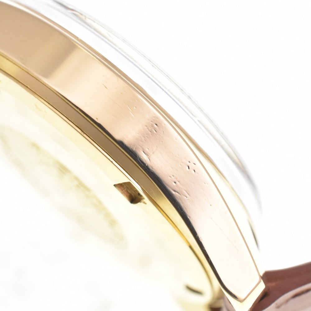 SEIKO Grand Seiko second model 5722-9000 K18YG Solid/Leather Lion Medal Silver Dial Hand Winding Men's
 Watch L#142496