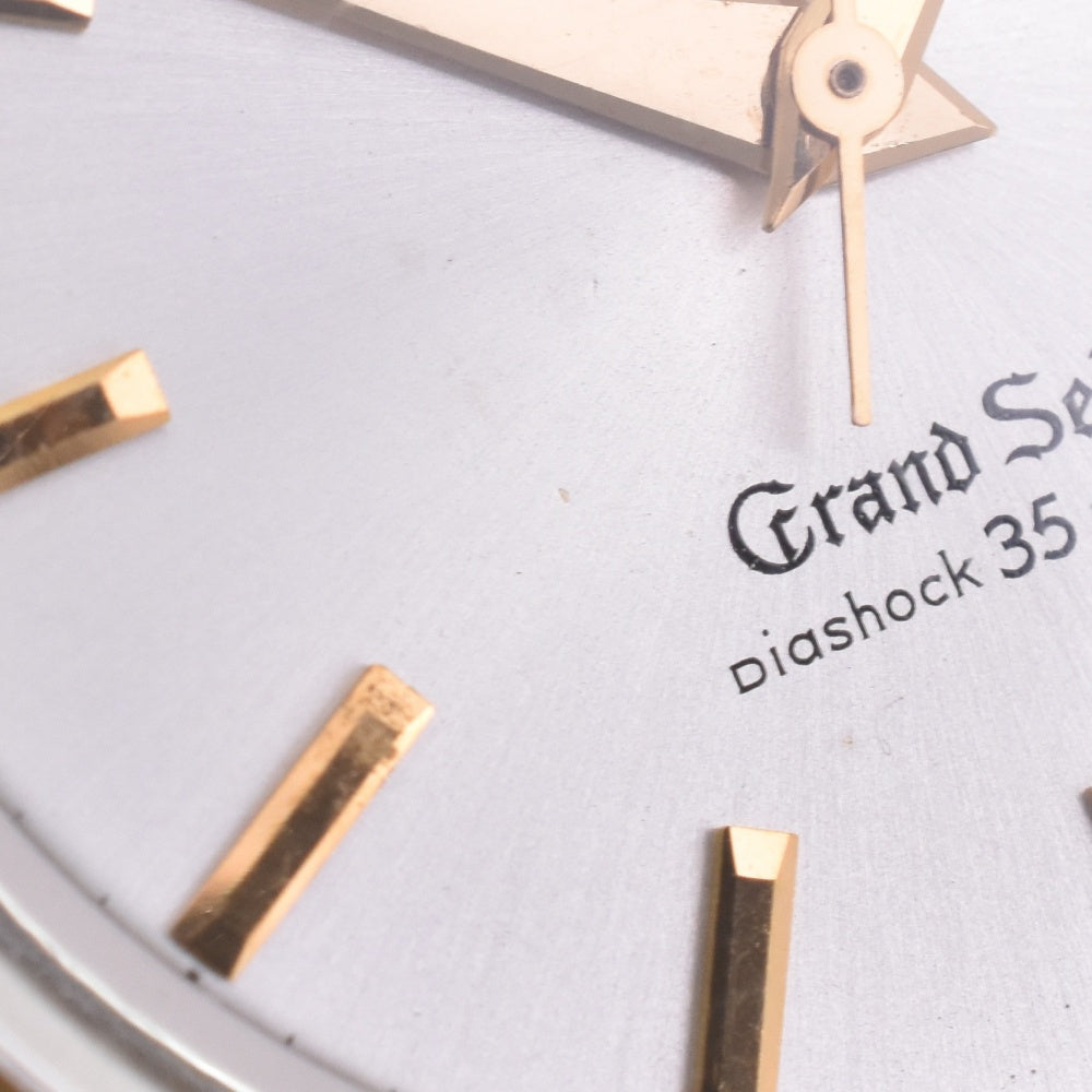 SEIKO Grand Seiko second model 5722-9000 K18YG Solid/Leather Lion Medal Silver Dial Hand Winding Men's
 Watch Z#142496