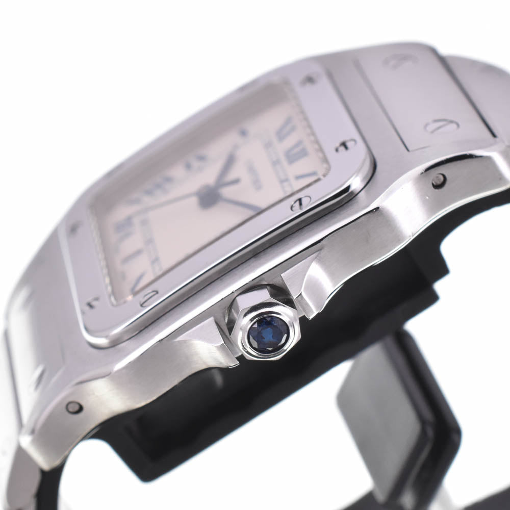 CARTIER Santosgalbe LM W20018D6 Date Ivory Dial Quartz Men's
 Watch L#142498