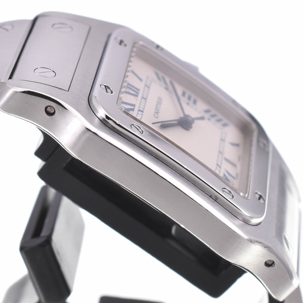 CARTIER Santosgalbe LM W20018D6 Date Ivory Dial Quartz Men's
 Watch L#142498
