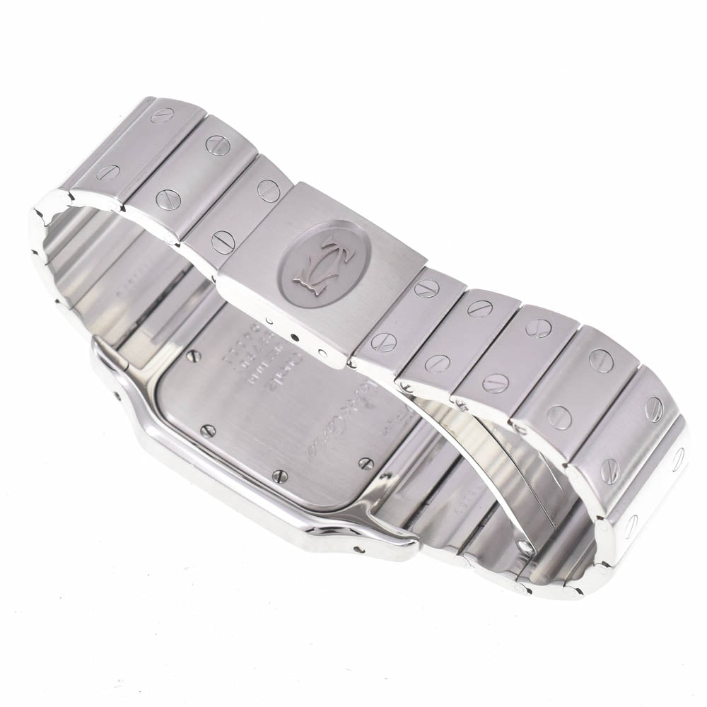 CARTIER Santosgalbe LM W20018D6 Date Ivory Dial Quartz Men's
 Watch L#142498
