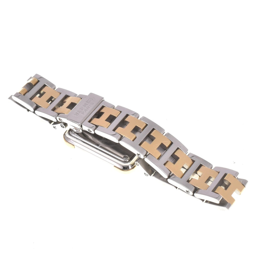 HERMES Clojure CR1.220 Stainless Steel/Gold Plated white Dial Quartz Ladies
 Watch I#142502