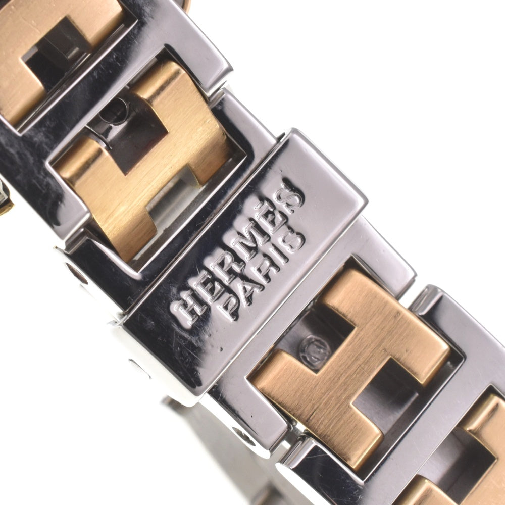 HERMES Clojure CR1.220 Stainless Steel/Gold Plated white Dial Quartz Ladies
 Watch I#142502