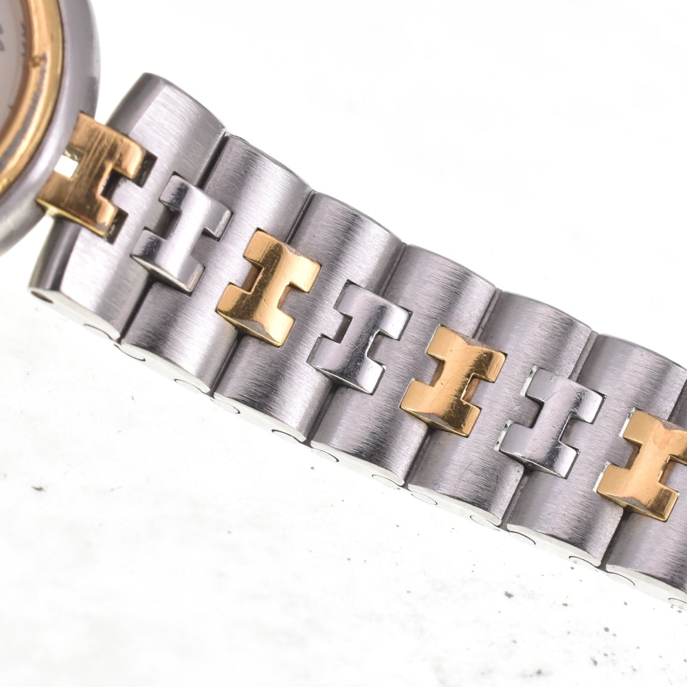 HERMES profile Date Stainless Steel/Gold Plated Ivory Dial Quartz Ladies
 Watch I#142503