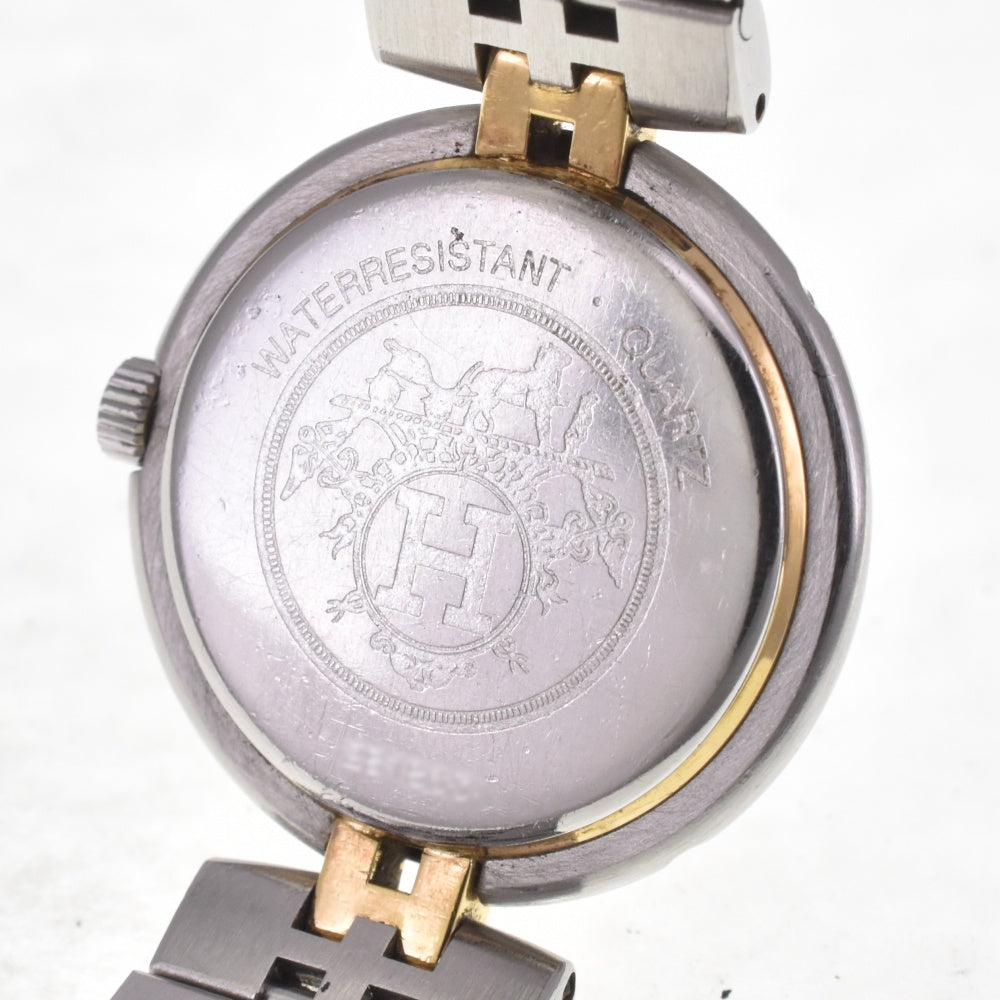 HERMES profile Date Stainless Steel/Gold Plated Ivory Dial Quartz Ladies
 Watch I#142503