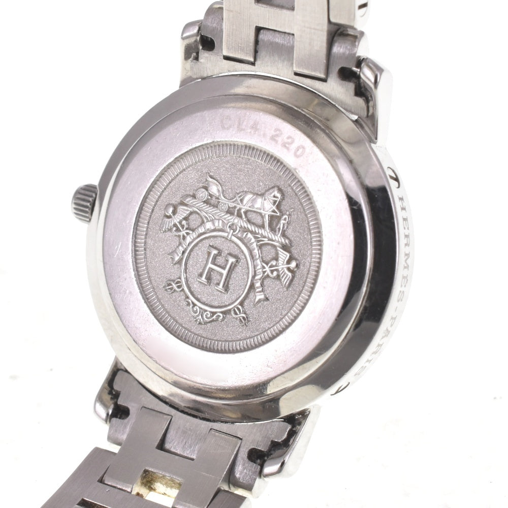 HERMES Clipper CL4.220 Stainless Steel/Gold Plated D Buckle beige Dial Quartz Ladies
 Watch I#142504