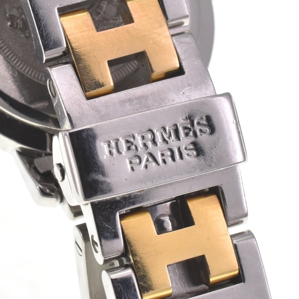 HERMES Clipper CL4.220 Stainless Steel/Gold Plated D Buckle beige Dial Quartz Ladies
 Watch I#142504