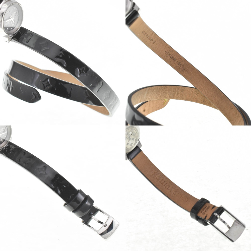 with paper LOUIS VUITTON Tambour bijou Q151K Diamond Triple Coiled gray Dial Quartz Ladies
 Watch J#142507